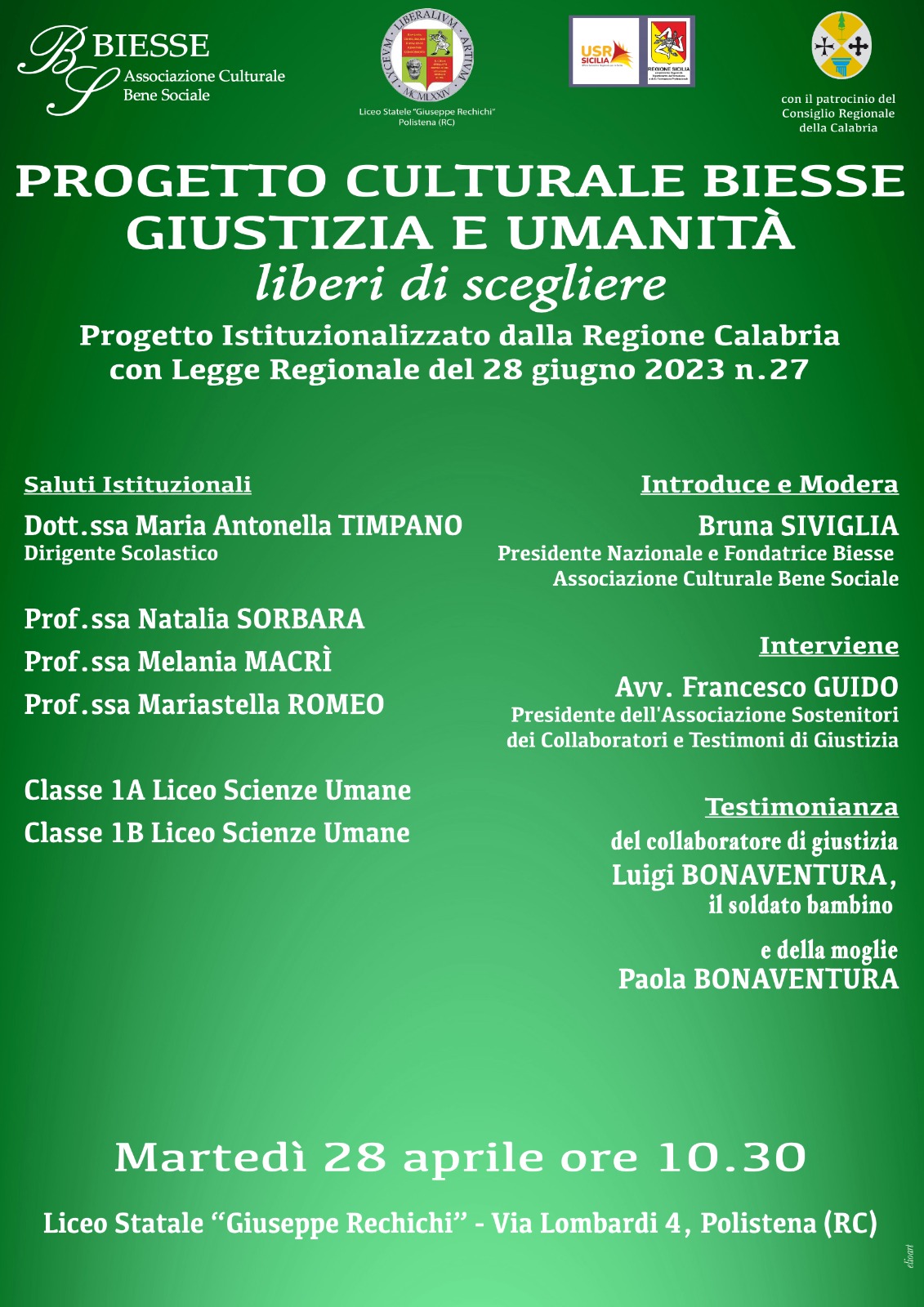 Progetto “Giustizia e Umanità Liberi di scegliere”