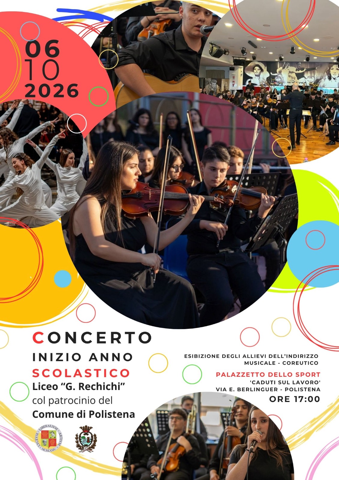 INIZIO ANNO SCOLASTICO 2026-27 – CONCERTO MUSICALE – PALAZZETTO DELLO SPORT DI POLISTENA